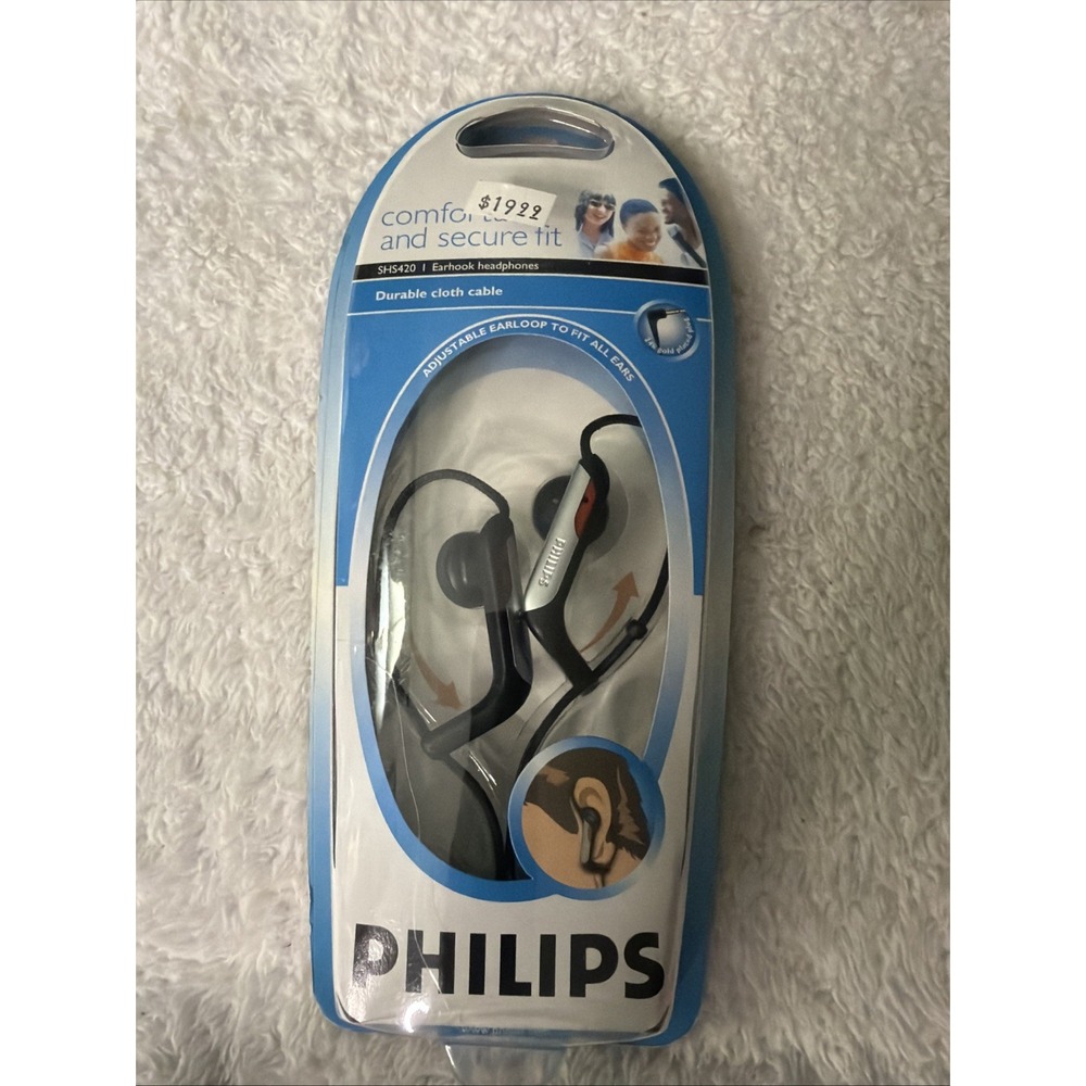 Philips SHS420 ActionFit Sports Earhook Headphones Original New Boxed NIB Music